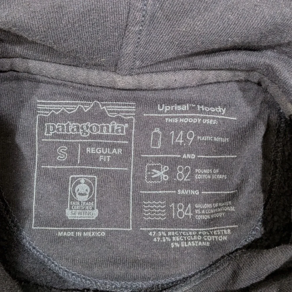 Patagonia Mens P-6 Logo Uprisal Hoody S Navy Sweatshirt Recycled Materials